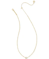 Kendra Scott Gold-Tone Mini Elisa Enamel Frame Short Pendant Necklace, 15" + 4" extender
