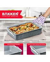 Bakken 8-Piece Stackable Bakeware Set - Ceramic Non-Stick Coating, Baking Sheets, Assorted Baking Pans, Ptfe, Pfoa & Pfos Free