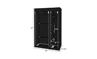 Slickblue Clothes Closet Wardrobe with Non-Woven Fabric and Hanging Rod for Quick and Easy Assembly