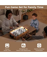 Costway Game Room Size Football Table with Non-slip Handle 2 Footballs Realistic Players