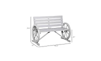 Slickblue Sturdy Fir Wood Garden Chair – Light Grey with Wheel Design, 550 lbs. Capacity