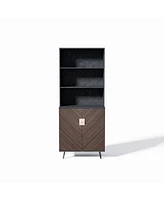 Slickblue Accent Storage Cabinet with Doors Versatile Bar and Buffet Cabinet for Living Room, Hallway, and Kitchen