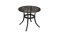 Slickblue 23.6-Inch Phoenix Round Garden Cast Aluminum Table - Bronze