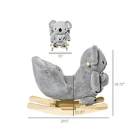 Slickblue Adorable Gray Baby Rocking Horse – Koala Design for Toddlers