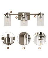 Flynama Vanity light 4.33-in 3-Light Matte Bronze Industrial Vanity Light