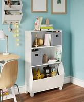 Kids Book Case with Toy Organizer