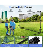 Hongge 12 x 6 Feet Soccer Rebounder Net with All Weather Net