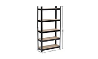 Slickblue 5-Tier Heavy Duty Metal Shelving Rack Unit - Black