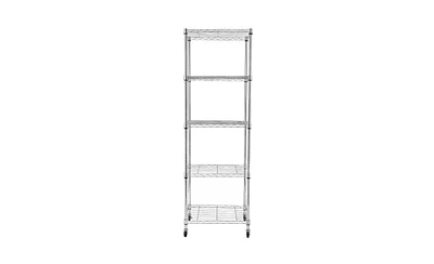 Slickblue 5-Tier Nsf Heavy Duty Adjustable Storage Metal Rack with Wheels & Shelf Liners