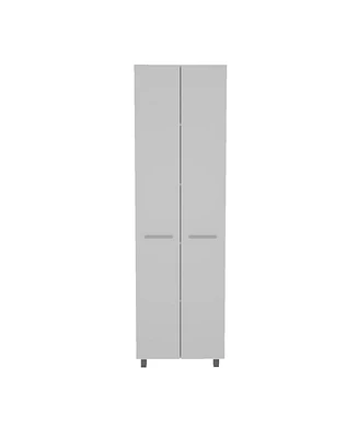 Depot E-Shop Pantry Cabinet with Five Interior Shelves, White