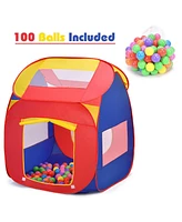 Hongge Portable Kid Play House Toy Tent with 100 Balls