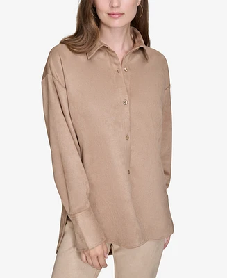 Halston Women's Classic Oversized Shirt