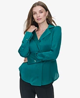 Halston Women's Notch-Collar Blouse