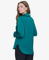 Halston Women's Notch-Collar Blouse