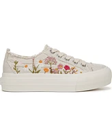 Blowfish Malibu Women's Sadie-Sun Embroidered Lace Up Platform Sneakers