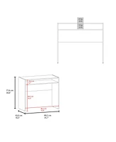 Craig Computer Desk with 1 Shelf, Black