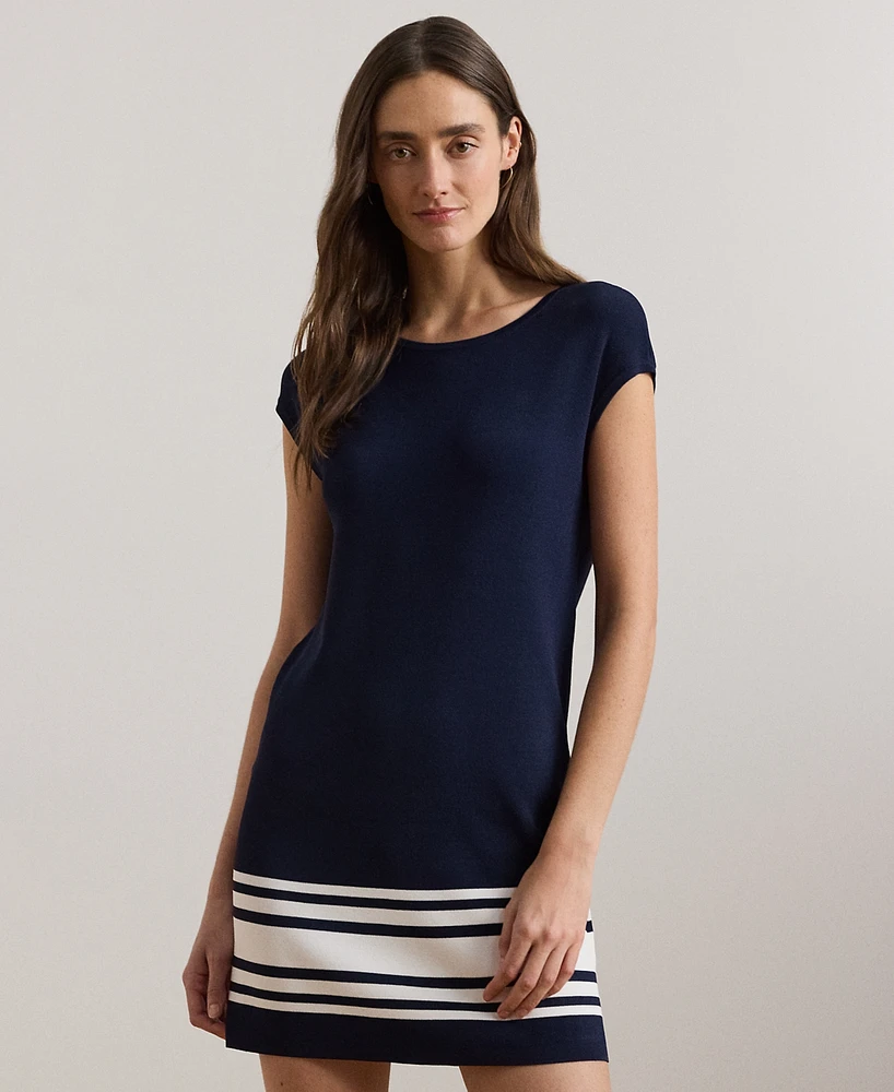 Lauren Ralph Petite Two-Tone Sweater Dress