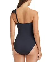 Bleu by Rod Beattie Women's Ruffle-Trimmed One-Piece Swimsuit