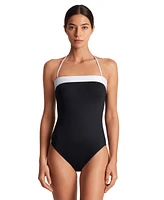 Lauren Ralph Lauren Women's Modern Bandeau One Piece Swimsuit