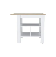 Depot E-Shop Finley Kitchen Island, kitchen table 35" H, 3 Open Shelves