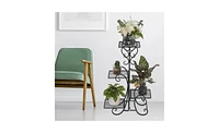 Slickblue 4 Potted Square Flower Metal Shelves Plant Pot Stand