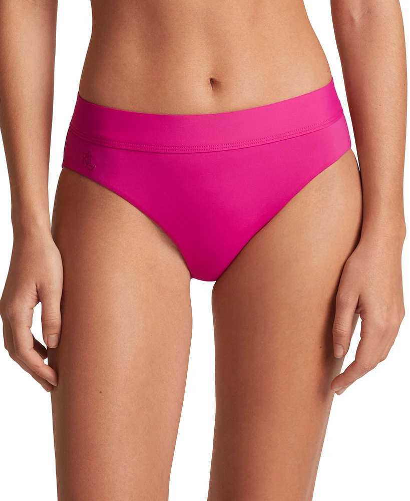 Lauren Ralph Women's Classic Band Hipster Bikini Bottoms