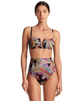 Lauren Ralph Lauren Womens Paisley U Wire Bikini Top High Waist Bottoms