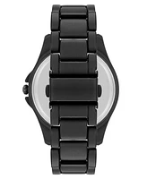 Steve Madden Men's Detailed Champagne and Black Alloy Metal Watch, 45mm