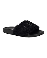 Calvin Klein Women's Amaya Fuzzy Slide Sandals