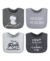 The Peanutshell Baby Girls Unisex Terry Bibs, 16 Pack for Feeding, Teething, or Drooling, Neutrals Theme