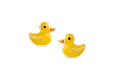 Lily Nily Girls Yellow Duck Stud Earrings