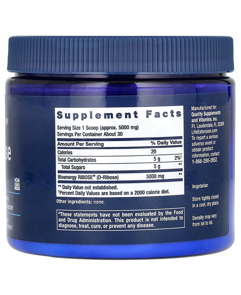 Life Extension D-Ribose Powder