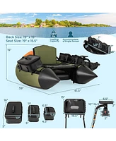 Hongge Portable Fishing Boat with 3 Detachable Storage Boxes