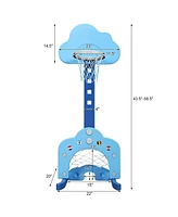Hongge 3-in-1 Kids Basketball Hoop Set with Balls