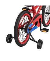 Hongge 18 Feet Kids Bike with Removable Training Wheels-Red