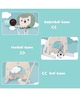 Hongge 3-in-1 Adjustable Kids Basketball Hoop Sports Set