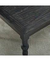 Urban Style Dark Wash Wood Dining Set Table