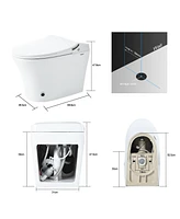 Streamdale Furniture Smart Bidet Toilet with Remote Control and Multiple Adjustable Settings