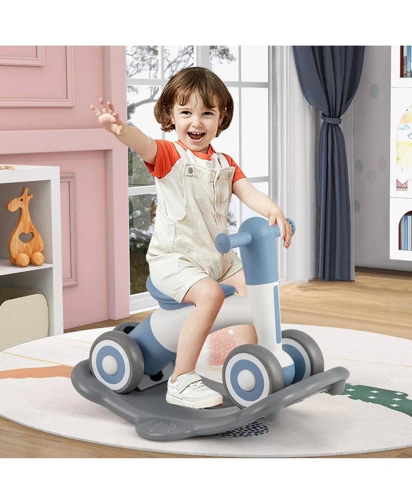 Hongge 3 in 1 Rocking Horse with Detachable Balance Board and Seat