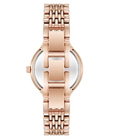 Anne Klein Women's Quartz Iconic Roman Numeral Bezel Rose Gold-Tone Alloy Metal Watch, 30mm