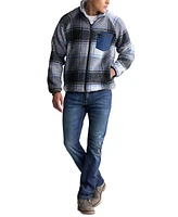 Buffalo David Bitton Men's Jaik Super Fleece Zip Front Plaid Bomber Jacket