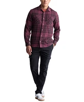 Men's Sinato Relaxed-Fit Long Sleeve Button Front Plaid Flannel Shirt