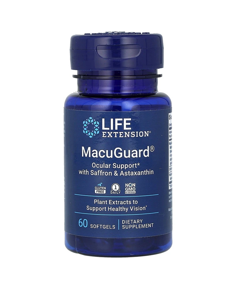 Life Extension MacuGuard Ocular Support with Saffron & Astaxanthin