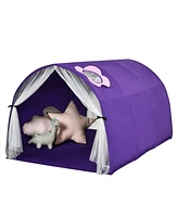 Hongge Kids Galaxy Starry Sky Dream Portable Play Tent with Double Net Curtain