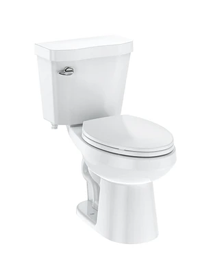 gaomon Two-Piece Elongated 1.28 Gpf Siphonic Flush Toilet with Soft Close Seat, Universal Height Ada Cotton (Toilet Seat Included)