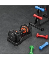 Slickblue 55LB 5-in-1 Adjustable Dumbbell, Anti-Slip Metal Handle for Full-Body Home Gym Workouts