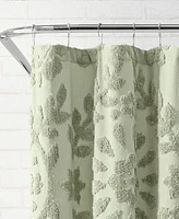 Peri Home Chenille Laurel Cotton Shower Curtain, 72" x