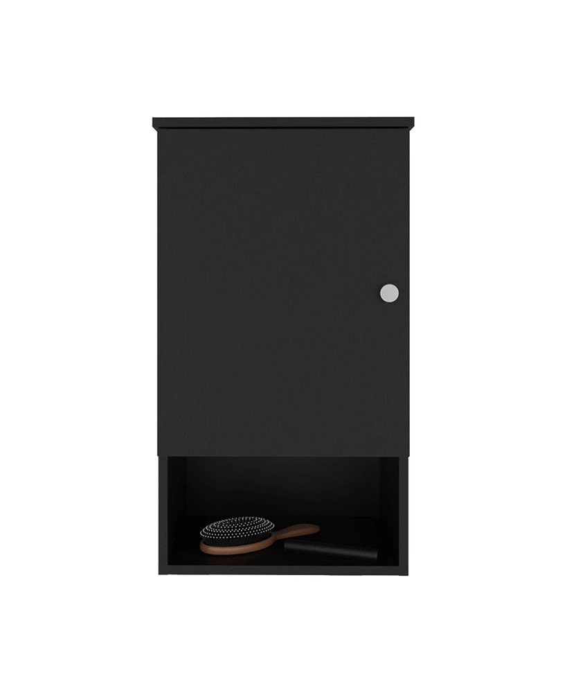 Depot E-Shop Nulato Medicine Cabinet with 1 Door and 3 Shelves, Black