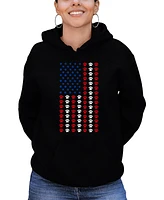 La Pop Art Women's Paws Flag Hooded Sweatshirt