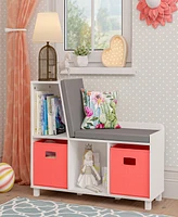 RiverRidge Home Book Nook Collection Kids Storage Bench with Cubbies